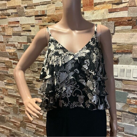 Alice + Olivia Vanessa Tiered Devore Camisole Top - Picture 3 of 10